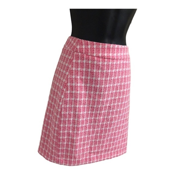 Nine West pink berry crush boucle look gold button jacket skirt suit set size M - Picture 5 of 17